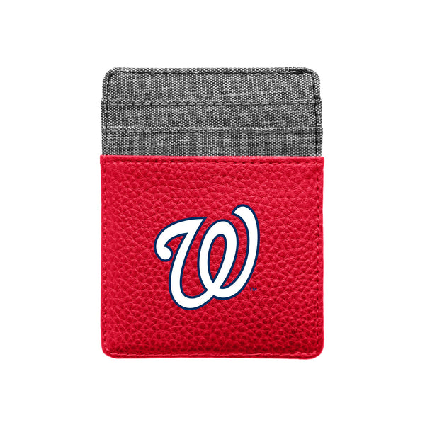 Wholesale Washington Nationals Pebble Front Pocket Wallet Light Red