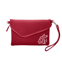 Wholesale Washington State Cougars Fold Over Crossbody Pebble Dark Red