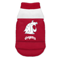 Wholesale Washington State Cougars Pet Parka Puff Vest