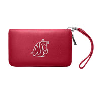 Wholesale Washington State Cougars Zip Organizer Wallet Pebble Dark Red
