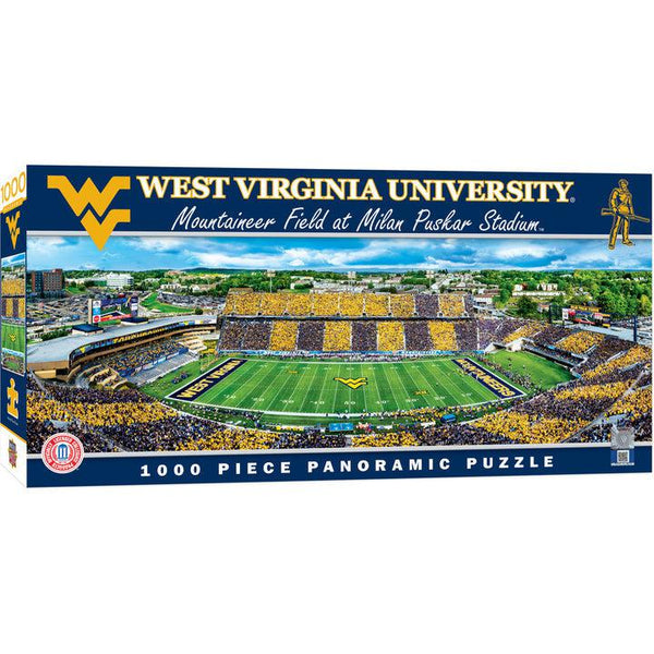 Wholesale West Virginia Mountaineers - 1000 Piece Panoramic Jigsaw Puzzle - Center View