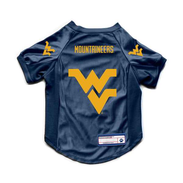 Wholesale West Virginia Mountaineers Pet Stretch Jersey - Assorted Sizes