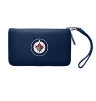 Wholesale Winnipeg Jets Zip Organizer Wallet Pebble Navy