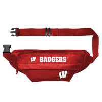 Wholesale Wisconsin Badgers - Assorted Sizes Fanny Pack BLCK