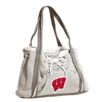 Wholesale Wisconsin Badgers Hoodie Purse Grey