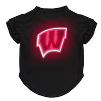 Wholesale Wisconsin Badgers Neon Pet T-Shirt