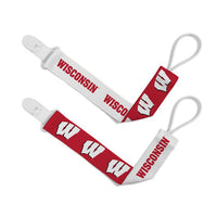 Wholesale Wisconsin Badgers - Pacifier Clip 2-Pack