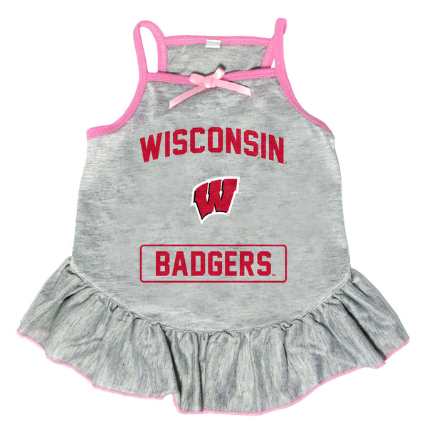 Wholesale Wisconsin Badgers Pet Dress Grey Type- Assorted Sizes