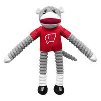 Wholesale Wisconsin Badgers Team Sock Monkey Pet Toy